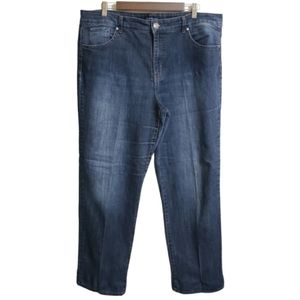 Bandolino Samantha Blue Denim Straight Leg Jeans Women's Size 18